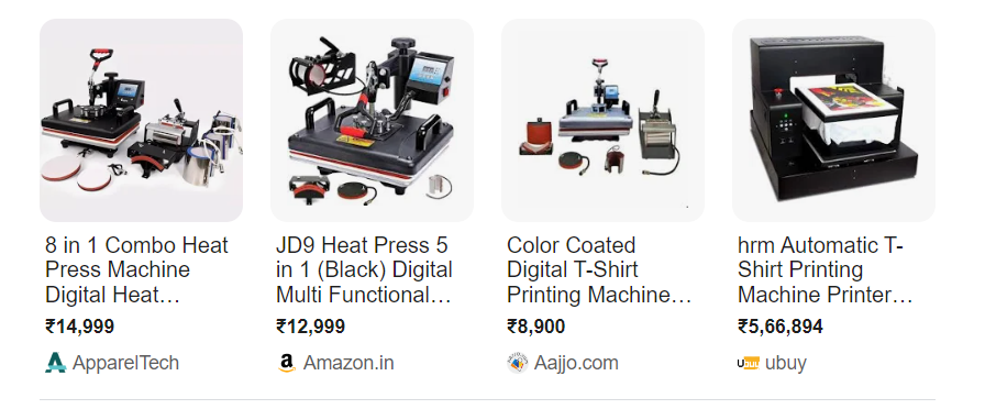 t shirt printing machine price