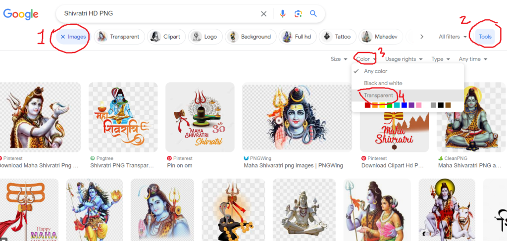 full process of png image download from google images