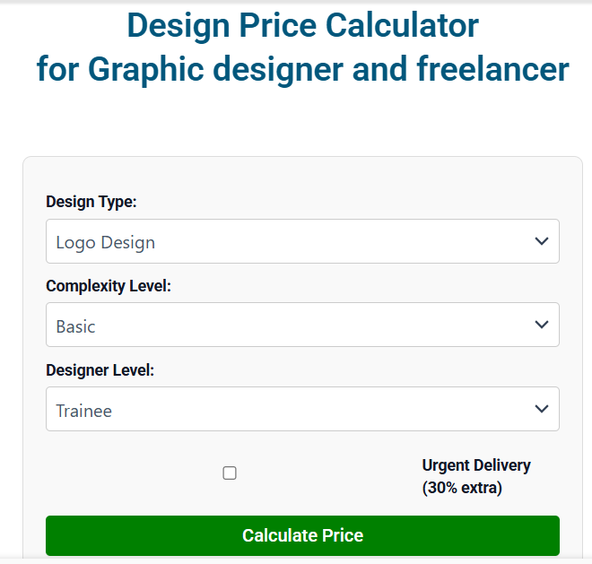 design price calculator