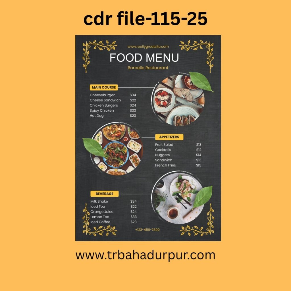 NEW MENU CARD DESIGN FOOD